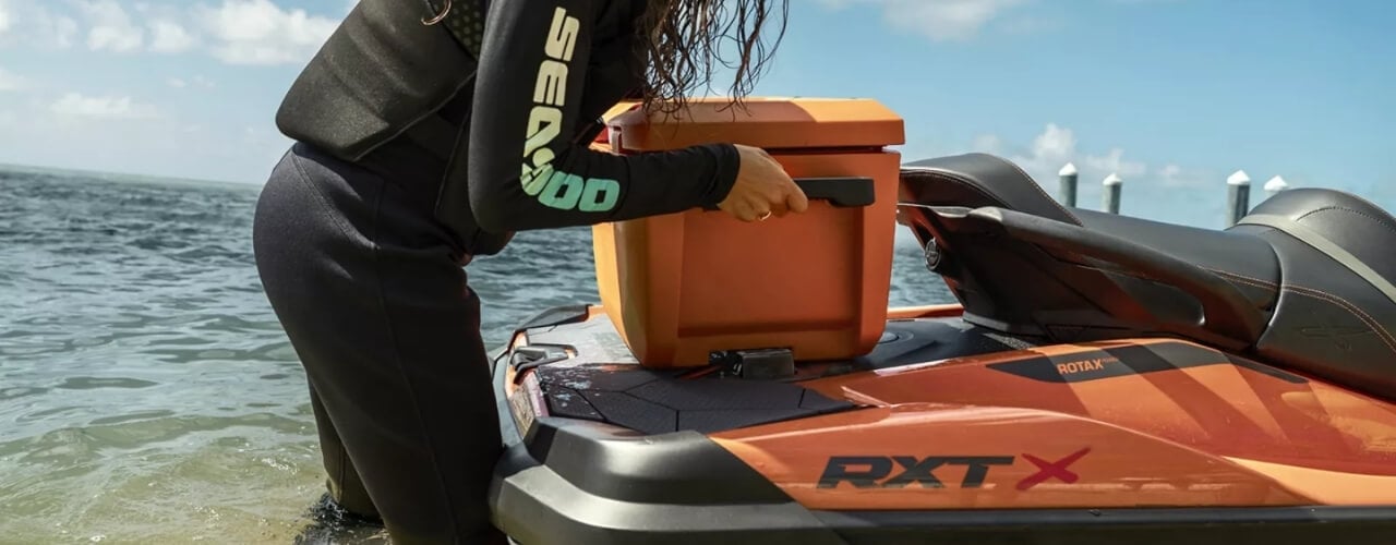 SeaDoo 2027 Model RXT X 350 Solar Orange Icelandic Grey