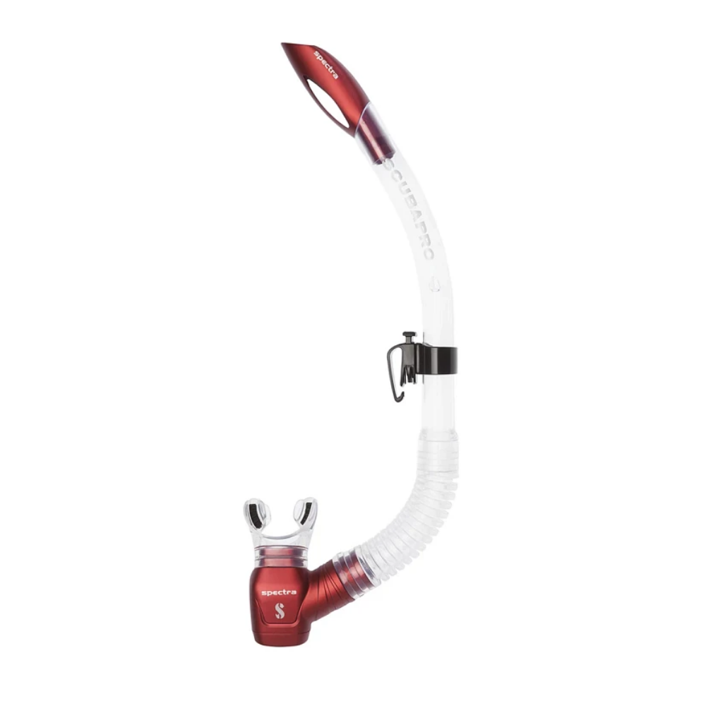 Scubapro Spectra Şnorkel Kırmızı-Şeffaf