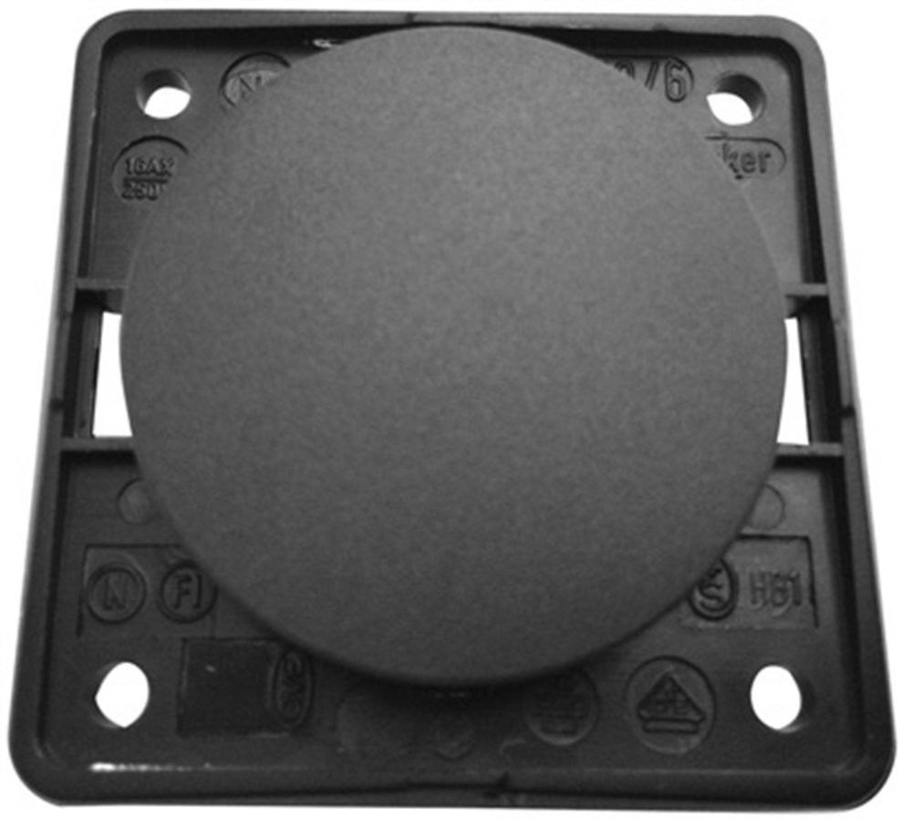 BERKER TEKLİ ANAHTAR SİYAH 56X56 MM