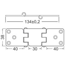 Katlanır Çıkıntılı Menteşe Paslanmaz 134x38 mm
