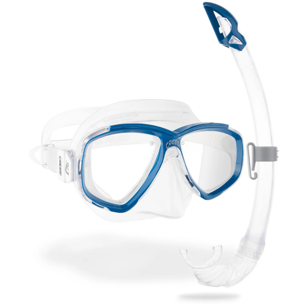Cressi Perla Maske Mexico Şnorkel Seti CLEAR-BLUE