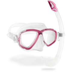Cressi Perla Maske Mexico Şnorkel Seti CLEAR-PINK