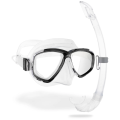 Cressi Perla Maske Mexico Şnorkel Seti CLEAR-BLACK