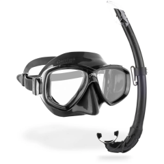 Cressi Perla Maske Mexico Şnorkel Seti Siyah