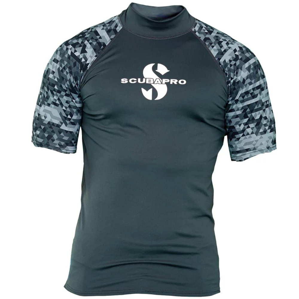 Scubapro Graphite Kısa Kol Erkek İçlik Rash Guard UPF50 Gri
