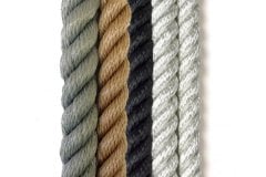 3 Kollu Twist Polyester Halat Siyah 20mm