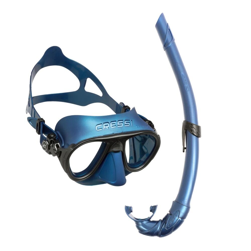 Cressi Calibro Maske ve Corsica Şnorkel Seti BLUE
