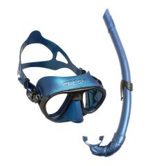 Cressi Calibro Maske ve Corsica Şnorkel Seti BLUE