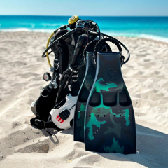 Scubapro Jet Fin Palet Yaylı Kayış Mavi Kamuflaj