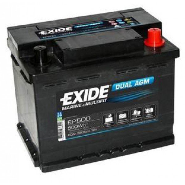 EXIDE DUAL AGM 12V 60AH MARİN AKÜ (SERVİS & START)