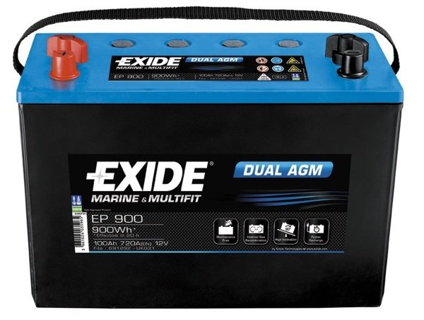 EXIDE DUAL AGM 12V 100AH MARİN AKÜ(SERVİS & START)