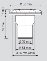 Benzin Dolum Ağzı Plastik Krom Görünümlü Benzin, 50mm
