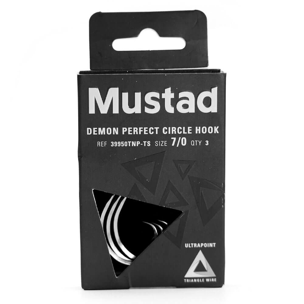 Mustad 39950NP-BN Demon – Ganci A Cerchio Perfetti, Confezione Da 3, Poli Resistenti