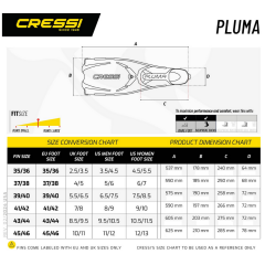 Cressi Pluma Dark Dalış Paleti