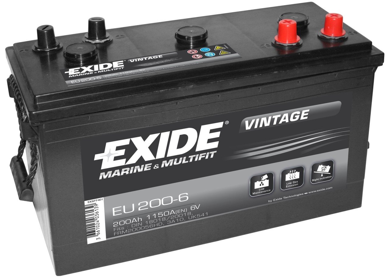 EXIDE VINTAGE 6V 200AH MARİN AKÜ (START)