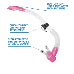 Scubapro Spectra Şnorkel Pembe-Şeffaf