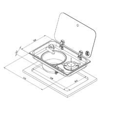 Tekne Karavan için Kapaklı Ocak ve Sağ Evye