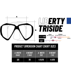 Cressi Liberty Triside Dalış Maskesi Clear/Yellow/Silver