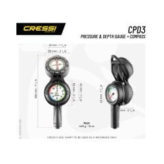 Cressi CPD3 Dalış Konsolu ve Derinlik Hesaplayıcı