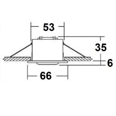 Spot Lamba Metalik 12V-10W, 65mm