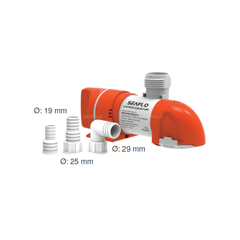 SEAFLO DÜŞÜK PROFİLLİ SİNTİNE POMPASI 1100 GPH 12V