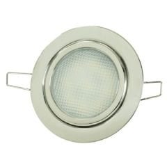 Krom Gömme Spot 12V Gün Işığı 9 LED Yaylı