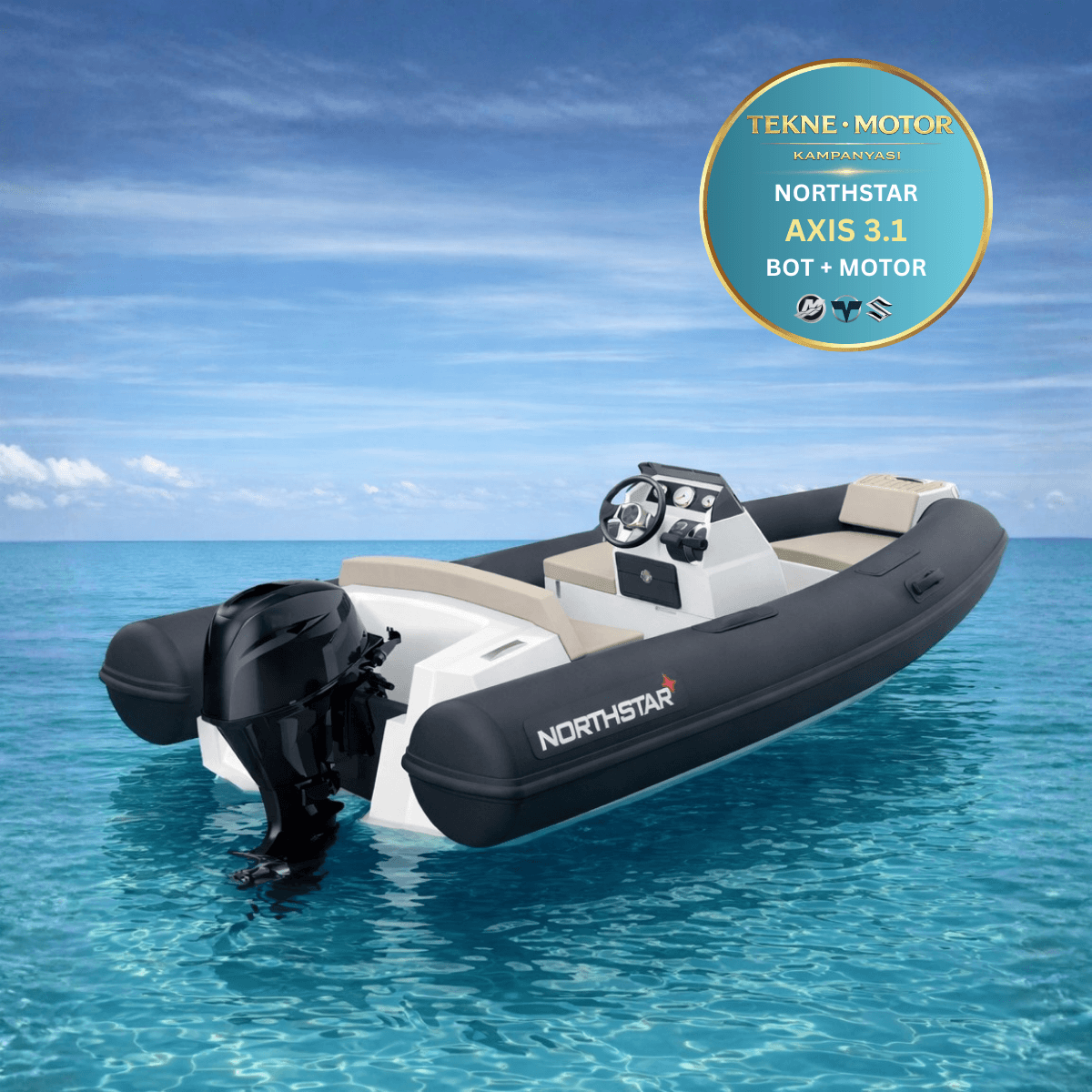 Northstar Axis 3.1 Fiber Taban Bot  ve Dıştan Takma Motor