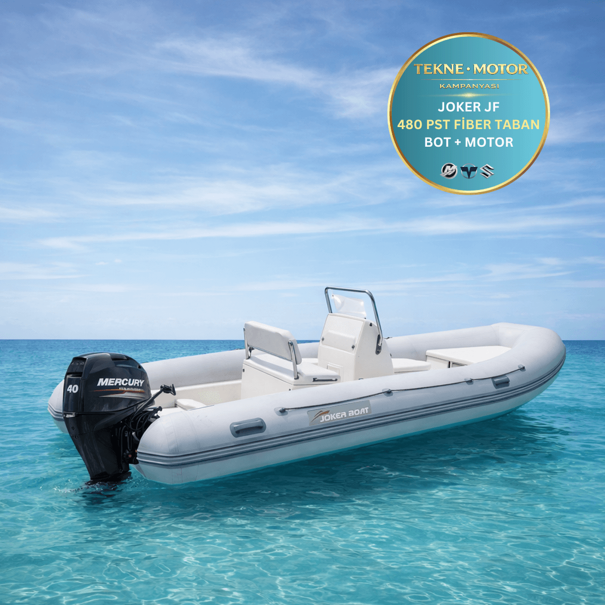Joker JF 480 PST Fiber Taban Bot  ve Dıştan Takma Motor