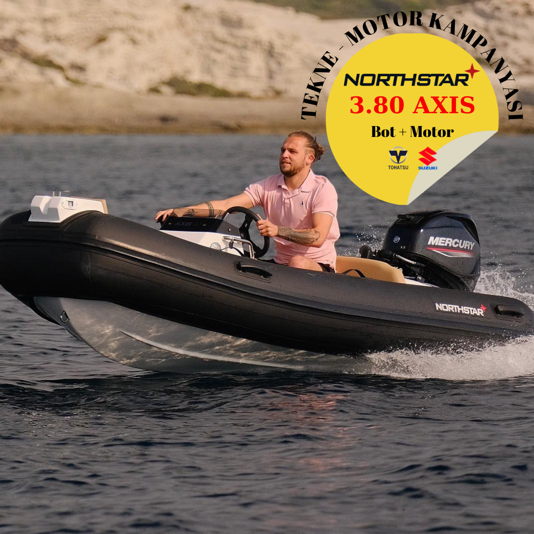 Northstar Axis 3.80 Fiber Taban Bot  ve Dıştan Takma Motor Siyah Tüp