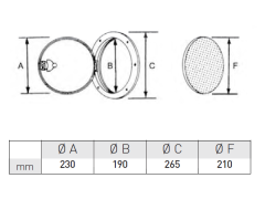 NUOVA RADE KİLİTLİ KONTROL KAPAĞI, 230mm