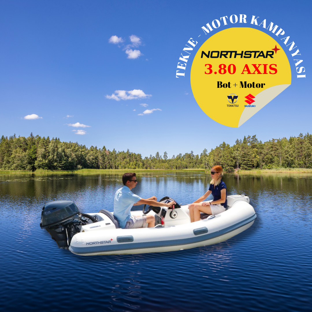 Northstar Axis 3.80 Fiber Taban Bot  ve Dıştan Takma Motor Gri Tüp