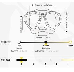 Cressi Big Eyes Evolution Dalış Maskesi Sarı