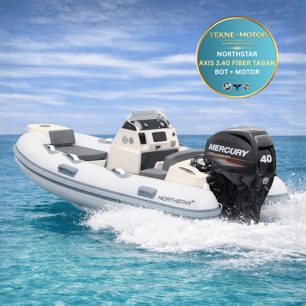 Northstar Axis 3.40 Fiber Taban Bot  ve Dıştan Takma Motor