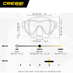 Cressi F1 Frameless Dalış Maskesi Siyah