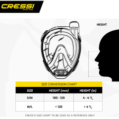 Cressi Baron Tam Yüz Maskesi Aquamarine