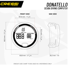 Cressi Donatello Dalış Bilgisayarı Siyah/Kırmızı