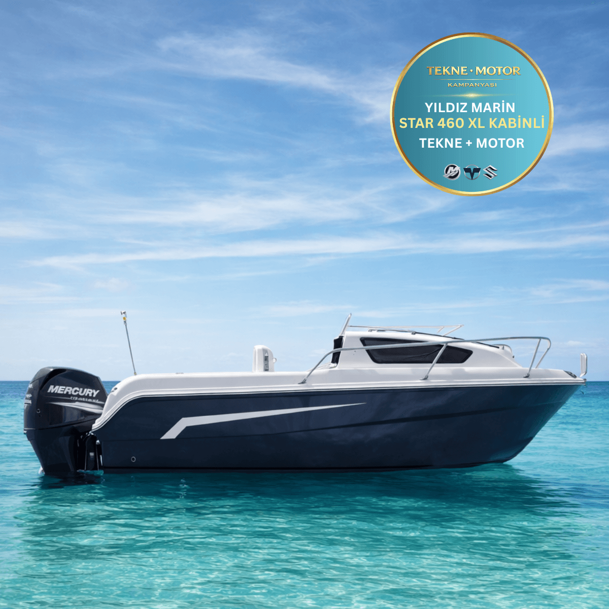 YILDIZ STAR 460 XL Kabinli Tekne ve Dıştan Takma Motor