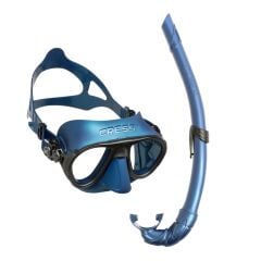 Cressi Calibro Maske Corsica Şnorkel Seti BLUE