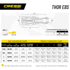 CRESSI THOR PALET BLACK/YELLOW
