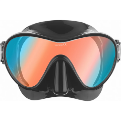Cressi F1 Frameless Dalış Maskesi Siyah, Renkli Lens