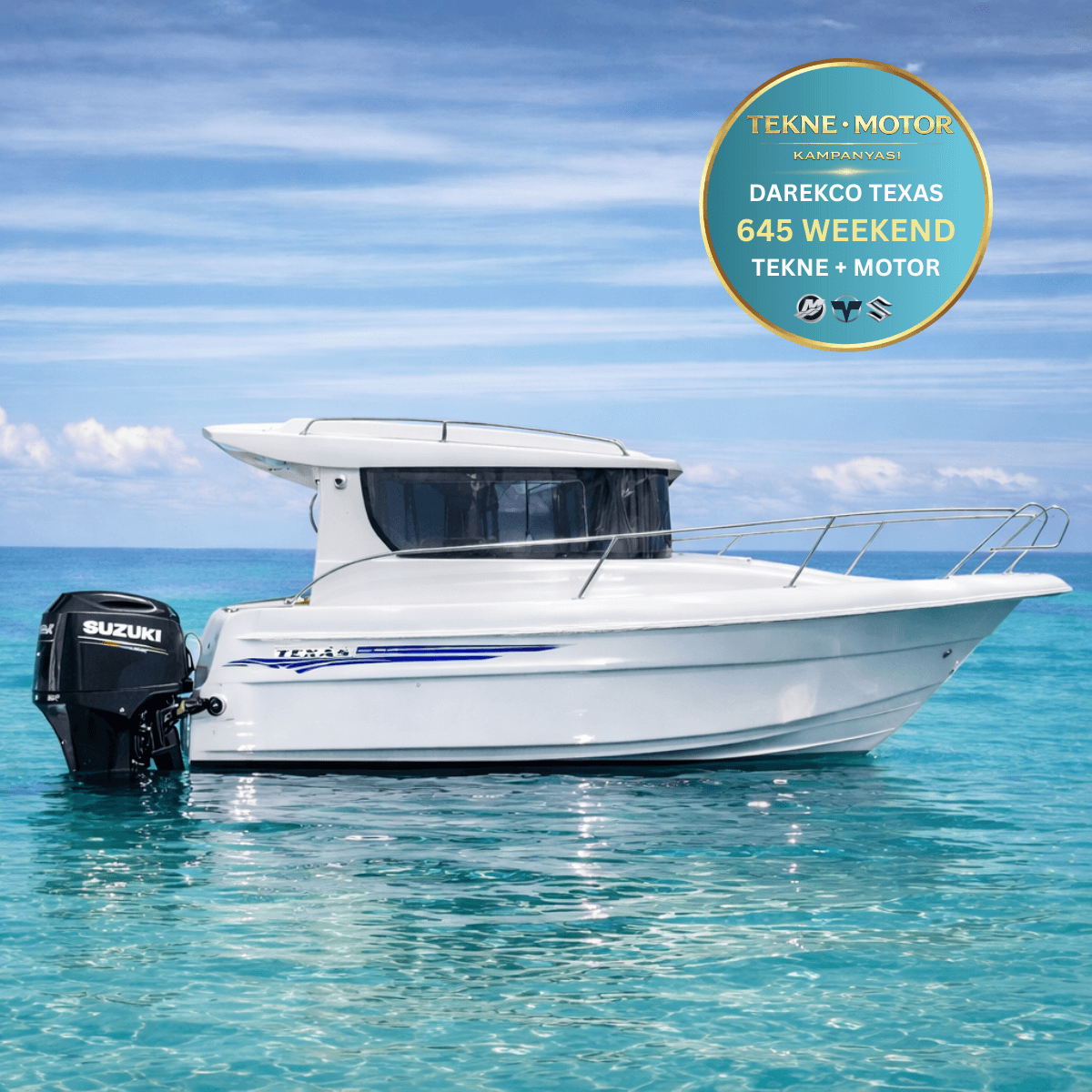 DarekCo Texas 645 Weekend Tekne ve Dıştan Takma Motor