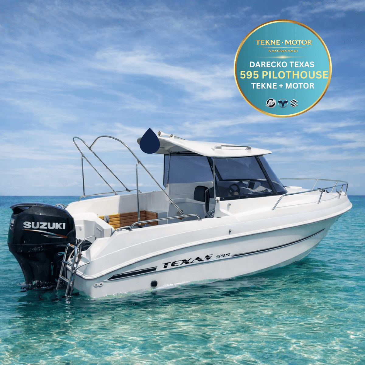 DarekCo Texas 595 Pilothouse Tekne ve Dıştan Takma Motor