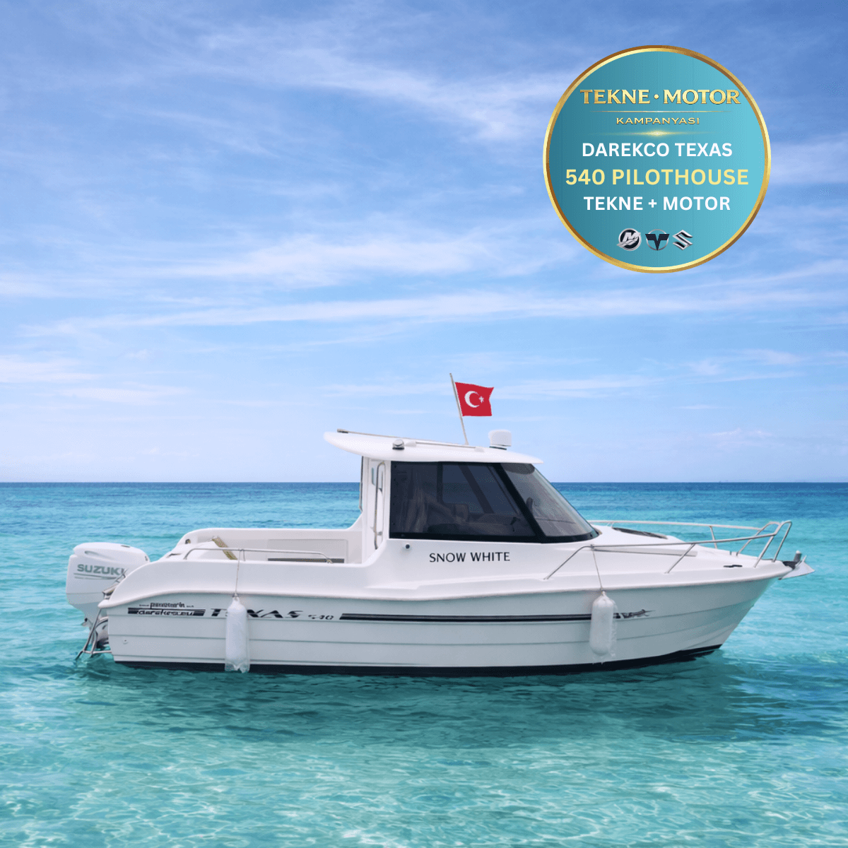 DarekCo Texas 540 Pilothouse Tekne ve Dıştan Takma Motor