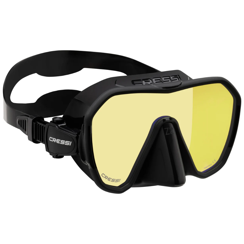 Cressi Z2 Dalış Maskesi Siyah, Sarı Lens