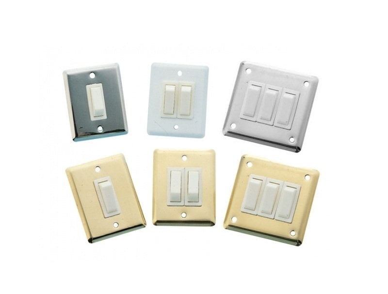 Elektrik Anahtarı Gri - Tekli - Paslanmaz -51x64mm