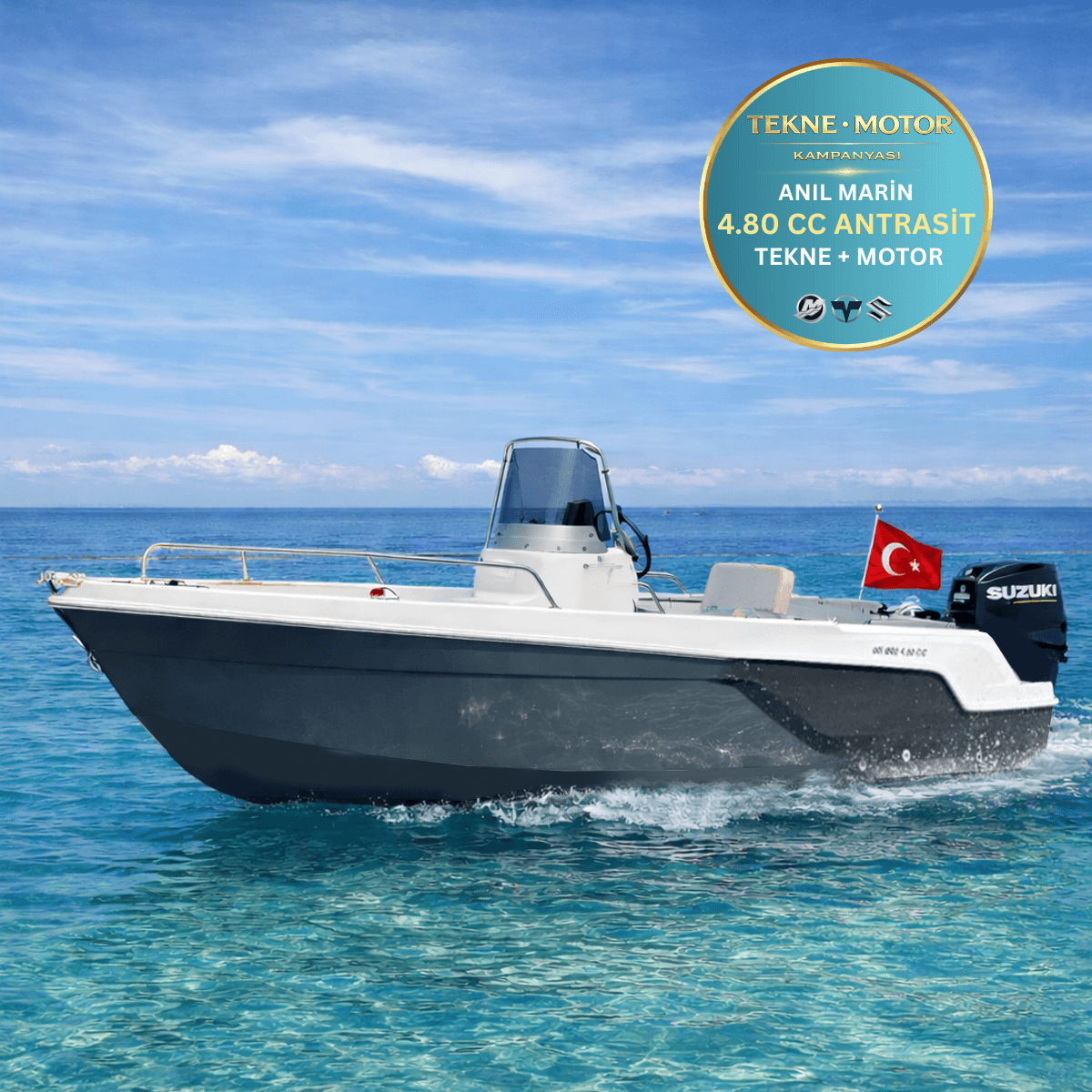 Anıl Marin 4.80 CC Antirasit Tekne ve Dıştan Takma Motor