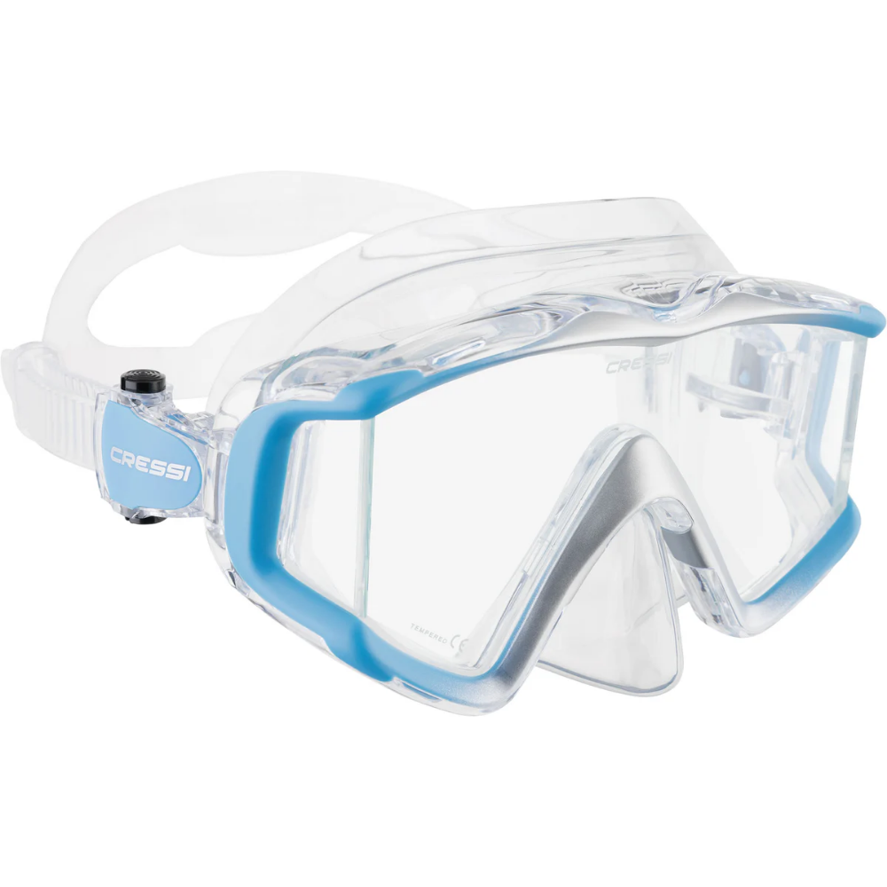 Cressi Liberty Triside Dalış Maskesi Clear/Blue/Silver