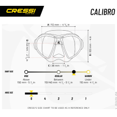 Cressi Calibro Dalış Maskesi Yeşil