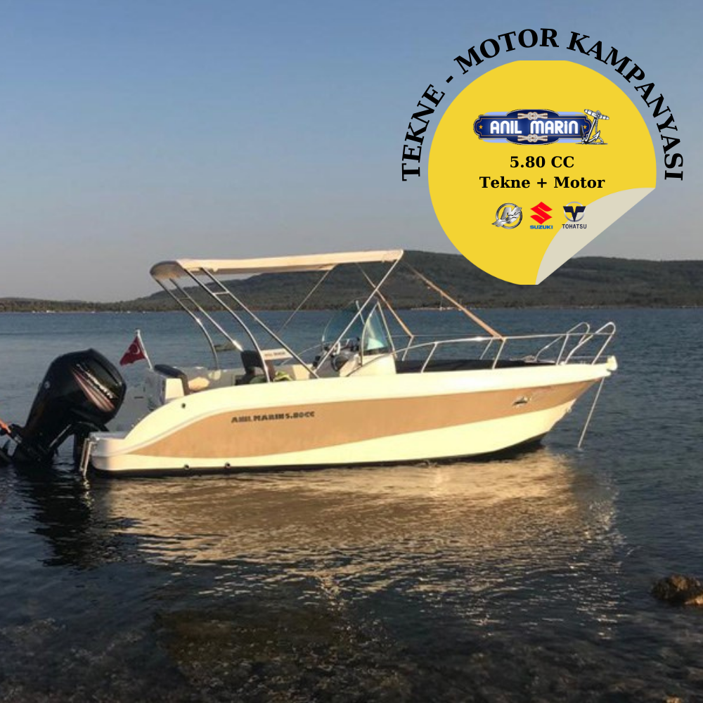 Anıl Marin 5.80 CC Bej Tekne ve Dıştan Takma Motor