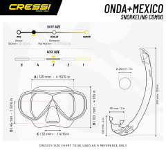 Cressi Maske Şnorkel Seti Onda ve Mexico Siyah